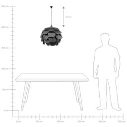Wyld and Coco Pendant Lamp Black E27 Pine-Cone Globe Shade - thumbnail 8