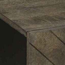 Berkfield Home TV Cabinet Black 105x33x46 cm Solid Wood Mango - Size: 105 x 33 x 46 cm - thumbnail 6