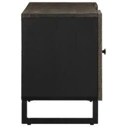 Berkfield Home TV Cabinet Black 105x33x46 cm Solid Wood Mango - Size: 105 x 33 x 46 cm - thumbnail 4