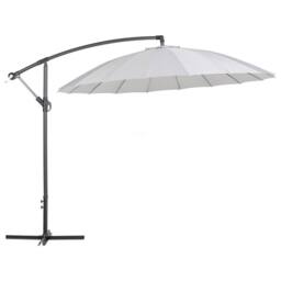 Wyld and Coco Cantilever Garden Parasol Light Grey Aluminium Polyester Canopy - thumbnail 2