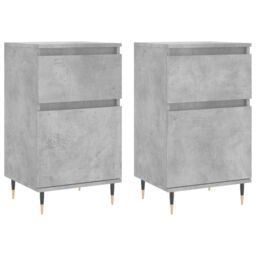 Berkfield Home Sideboards 2 pcs Concrete Grey 40x35x70 cm Engineered Wood - Size: 40 x 35 x 70 cm - thumbnail 2