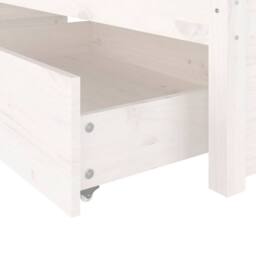 Berkfield Home Bed Frame with Drawers White 150x200 cm King Size - thumbnail 8