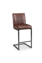 Julian Bowen Brooklyn Upholstered Bar Stool (Set of 2) in Brown - thumbnail 4