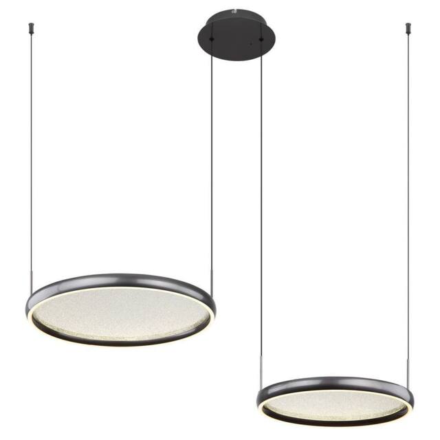 Netlighting Briggs Pendant Matt Black 2x LED Dimmable 2700 6000K Remote Control - image 1