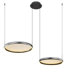 Netlighting Briggs Pendant Matt Black 2x LED Dimmable 2700 6000K Remote Control - thumbnail 3