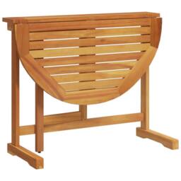 Berkfield Home Folding Balcony Table 90x60x72 cm Solid Wood Acacia in Brown - Size: 90 x 60 x 72 cm - thumbnail 7
