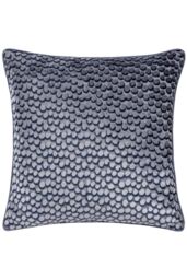 HOEM Lanzo Cut Velvet Piped Cushion in Navy - Size: 45 cm x 45 cm - thumbnail 1
