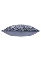 HOEM Lanzo Cut Velvet Piped Cushion in Navy - Size: 45 cm x 45 cm - thumbnail 3