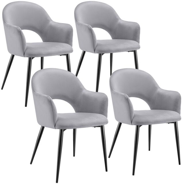tectake Dining Chair Sasha Set Of 2 - Light Grey - Size: 2 Pack - image 1