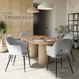 tectake Dining Chair Sasha Set Of 2 - Light Grey - Size: 2 Pack - thumbnail 9