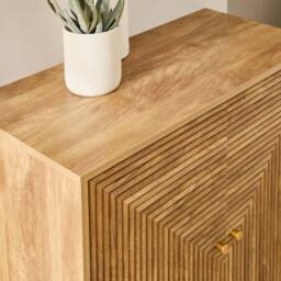 CALICOSY EDEN 2-Door Sideboard With Slatted Fronts in Brown - thumbnail 5