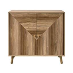CALICOSY EDEN 2-Door Sideboard With Slatted Fronts in Brown