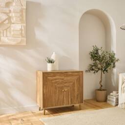 CALICOSY EDEN 2-Door Sideboard With Slatted Fronts in Brown - thumbnail 3