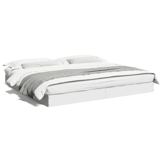 Berkfield Home Bed Frame without Mattress White 180x200 cm Super King Engineered Wood - image 1