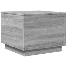 Berkfield Home Coffee Table with LED Lights Grey Sonoma 50x50x40 cm - Size: 50 x 50 x 40 cm - thumbnail 3