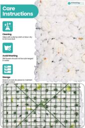 Neel Blue Hydrangea Artificial Flower Wall Panel for Wedding Decoration in Off-White - thumbnail 5