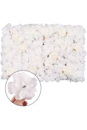 Neel Blue Hydrangea Artificial Flower Wall Panel for Wedding Decoration in Off-White - thumbnail 2