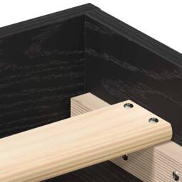 Berkfield Home Bed Frame without Mattress Black Oak 160x200 cm Engineered Wood - thumbnail 8