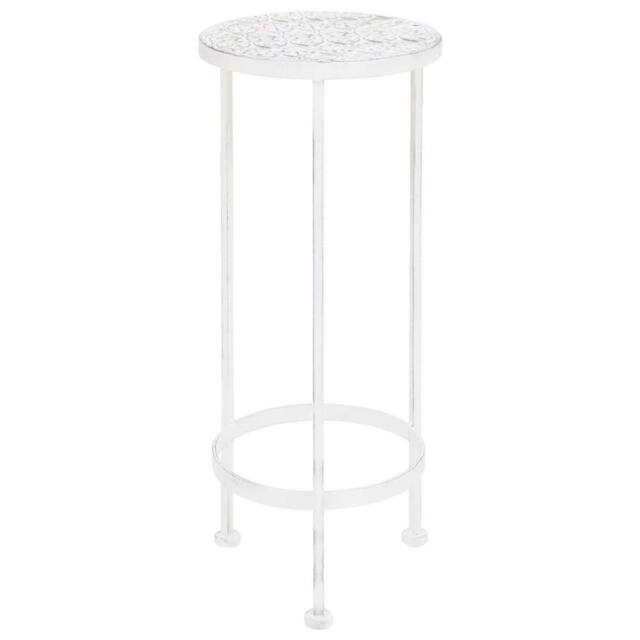 Berkfield Home Plant Stand Set 3 Pieces Vintage Style Metal Antique White - image 1
