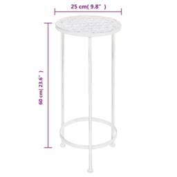 Berkfield Home Plant Stand Set 3 Pieces Vintage Style Metal Antique White - thumbnail 9