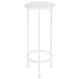 Berkfield Home Plant Stand Set 3 Pieces Vintage Style Metal Antique White