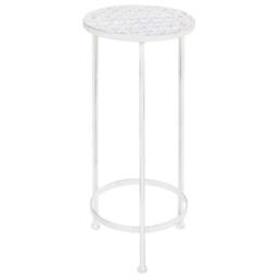 Berkfield Home Plant Stand Set 3 Pieces Vintage Style Metal Antique White - thumbnail 3