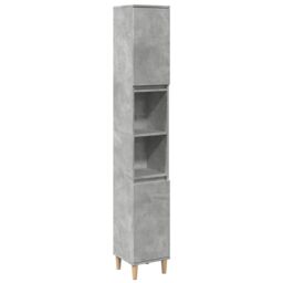 Berkfield Home 3 Piece Bathroom Furniture Set Concrete Grey Engineered Wood - thumbnail 4