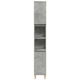 Berkfield Home 3 Piece Bathroom Furniture Set Concrete Grey Engineered Wood - thumbnail 5