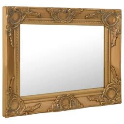 Berkfield Home Wall Mirror Baroque Style 50x40 cm Gold - thumbnail 3