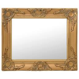 Berkfield Home Wall Mirror Baroque Style 50x40 cm Gold - thumbnail 2
