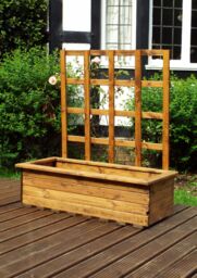 Charles Taylor Trading Extra Large Kensington Wooden Planter in Brown - thumbnail 4