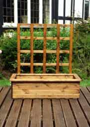 Charles Taylor Trading Extra Large Kensington Wooden Planter in Brown - thumbnail 3