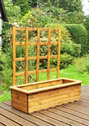Charles Taylor Trading Extra Large Kensington Wooden Planter in Brown - thumbnail 2