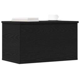 Berkfield Home Storage Box with Lid Black Oak 60x35x35 cm Engineered Wood - Size: 60 x 35 x 35 cm - thumbnail 3