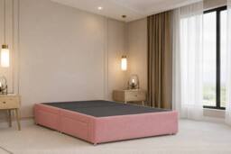"Chester & Oakley Valencia Plush Divan Bed Base 2 Drawers Foot-End - 54"" Headboard in Pink - Size: King" - thumbnail 7