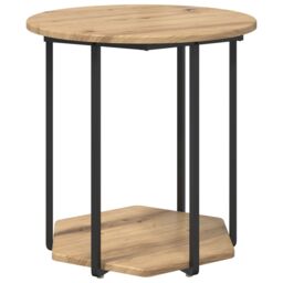 Berkfield Home End Tables Artisan oak Engineered wood, Metal Medium Coffee Table in Brown - thumbnail 4