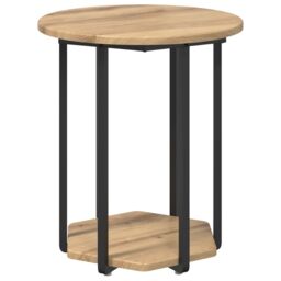 Berkfield Home End Tables Artisan oak Engineered wood, Metal Medium Coffee Table in Brown - thumbnail 5