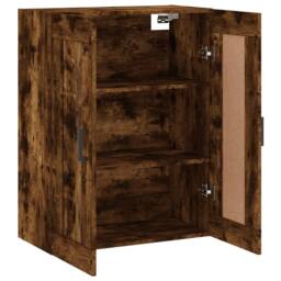 Berkfield Home Wall Mounted Cabinet Smoked Oak 69.5x34x90 cm Engineered Wood in Brown - thumbnail 7