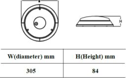 Netlighting Knightsbridge 230V IP54 14W IP54 LED Bulkhead with Emergency 4000K BL12ALEDEM in White - thumbnail 2