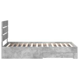 Berkfield Home Bed Frame Concrete Grey & Silver 70 x 190 cm Engineered Wood - thumbnail 8