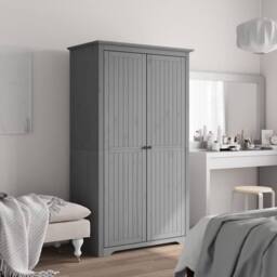Berkfield Home Wardrobe BODO Grey 101x52x176.5 cm Solid Wood Pine - thumbnail 2