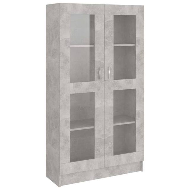 Berkfield Home Vitrine Cabinet Concrete Grey 82.5x30.5x150 cm Engineered Wood - image 1