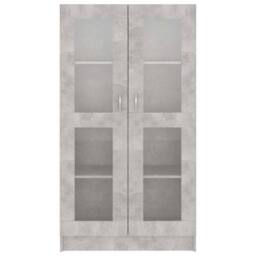 Berkfield Home Vitrine Cabinet Concrete Grey 82.5x30.5x150 cm Engineered Wood - thumbnail 6