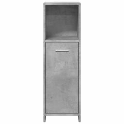 Berkfield Home Bathroom Cabinet Concrete Grey 30x30x95 cm Engineered Wood - Size: 30 x 30 x 95 cm - thumbnail 4