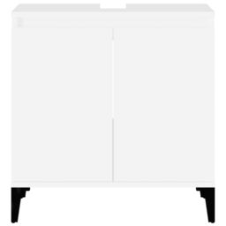 Berkfield Home Sink Cabinet White 58x33x60 cm Engineered Wood - Size: 58 x 33 x 60 cm - thumbnail 6