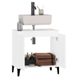 Berkfield Home Sink Cabinet White 58x33x60 cm Engineered Wood - Size: 58 x 33 x 60 cm - thumbnail 5