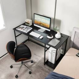 Havendro Computer Workstation Writing Study Desk Storage Shelf-Black in Black - thumbnail 3