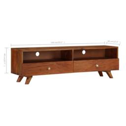 Berkfield Home TV Cabinet Solid Reclaimed Wood 140x30x40 cm in Brown - Size: 140 x 30 x 40 cm - thumbnail 7