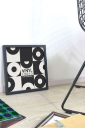 "nielsen Vinyl 12"" LP Record Album Display Frame, Wood, 34x34cm in Black - Size: 34x34 cm" - thumbnail 3