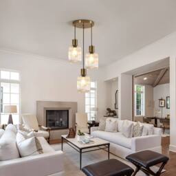 Pheashine Gold Pendant Light, Glass Shade, Adjustable 1.5m Cord, E27 (Bulb Not) - thumbnail 5
